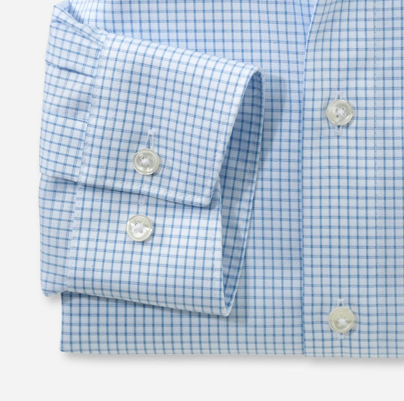 OLYMP TWILL LANGARM HEMD MODERN FIT HELLBLAU KARIERT