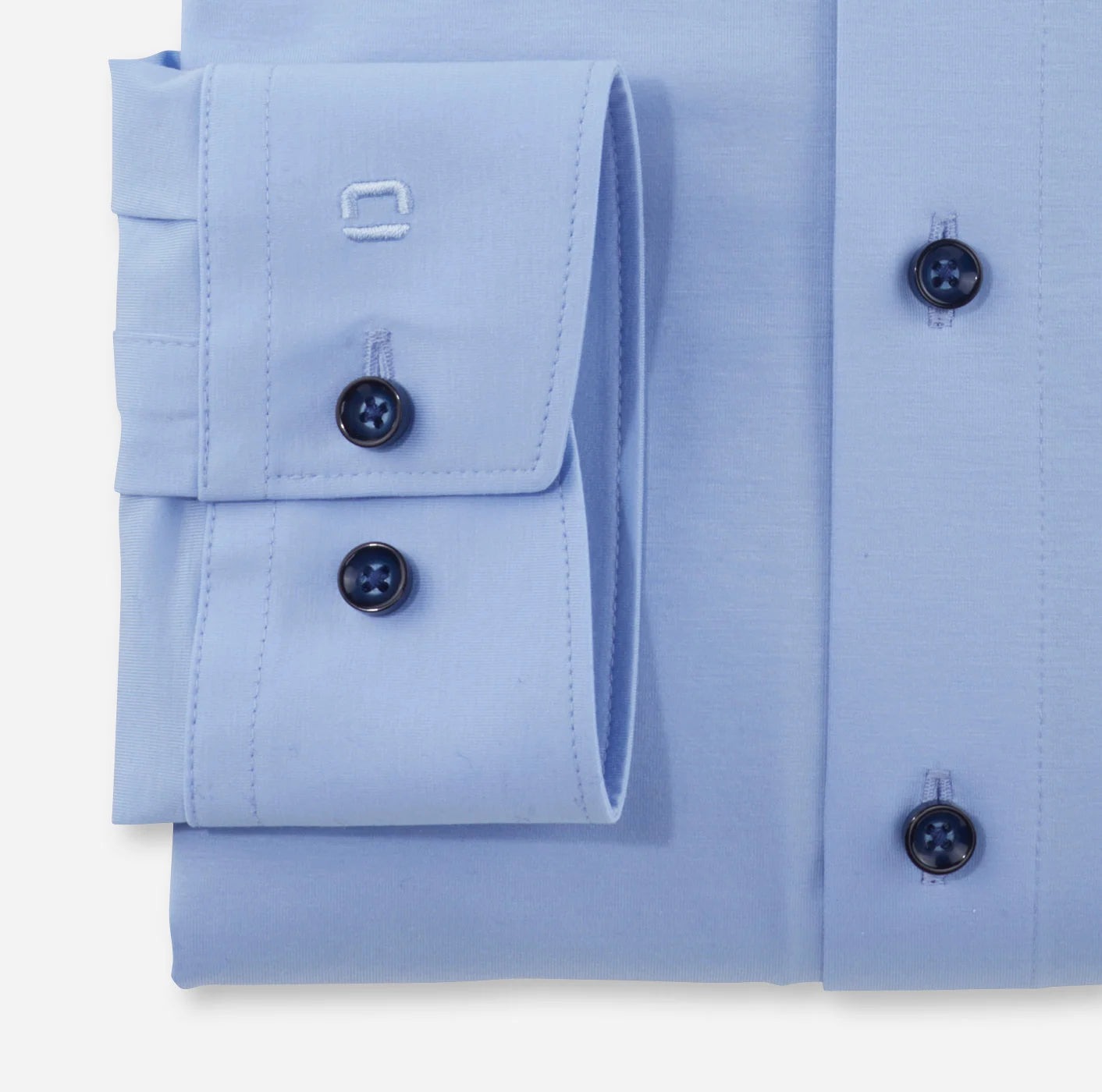 OLYMP JERSEY LANGARM HEMD MODERN FIT HELLBLAU