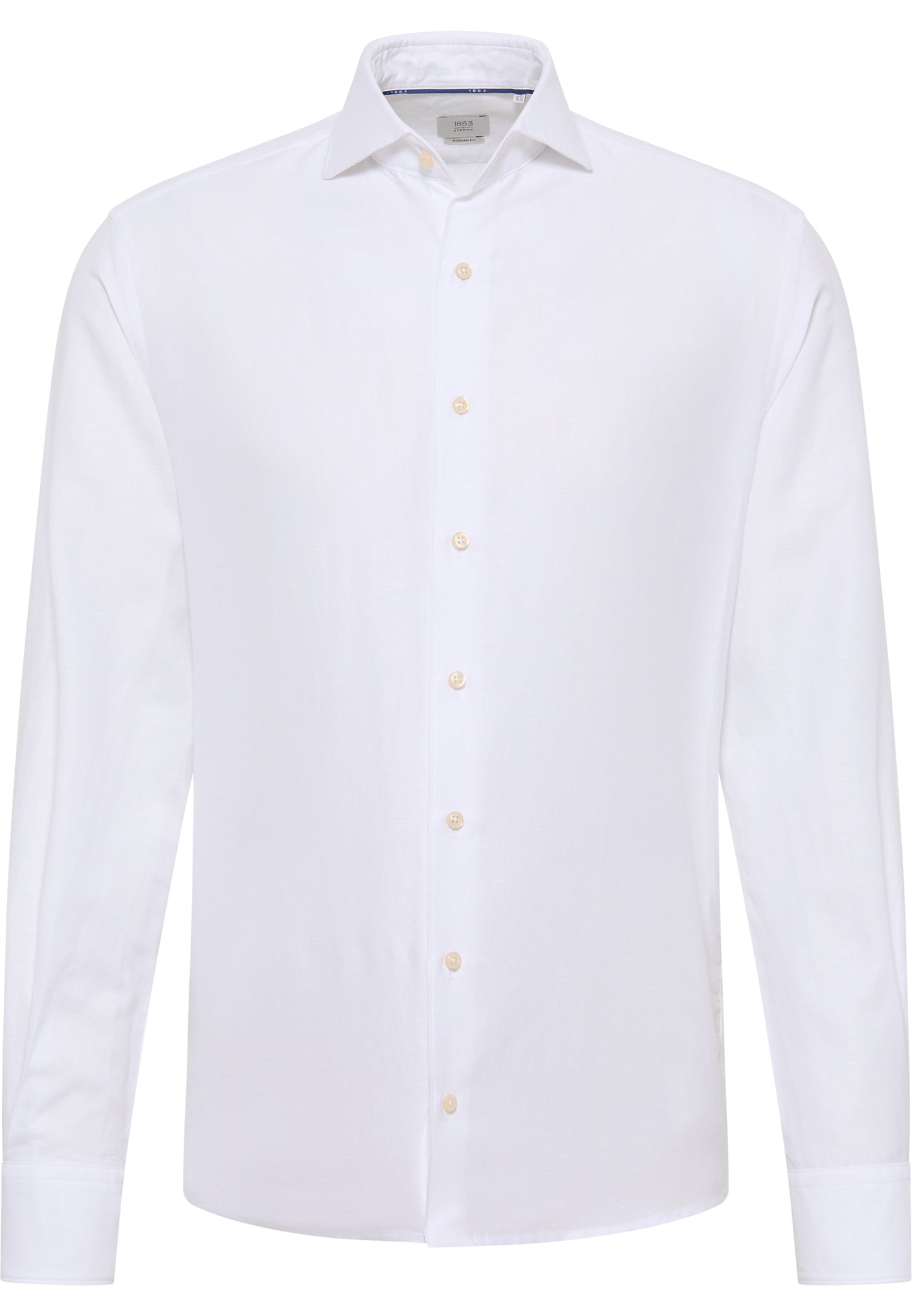 ETERNA LANGARM HEMD MODERN FIT LINEN SHIRT WEISS