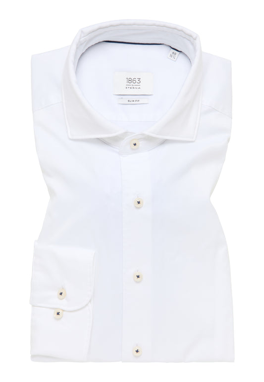 ETERNA LANGARM HEMD SLIM FIT SOFT LUXURY SHIRT WEISS