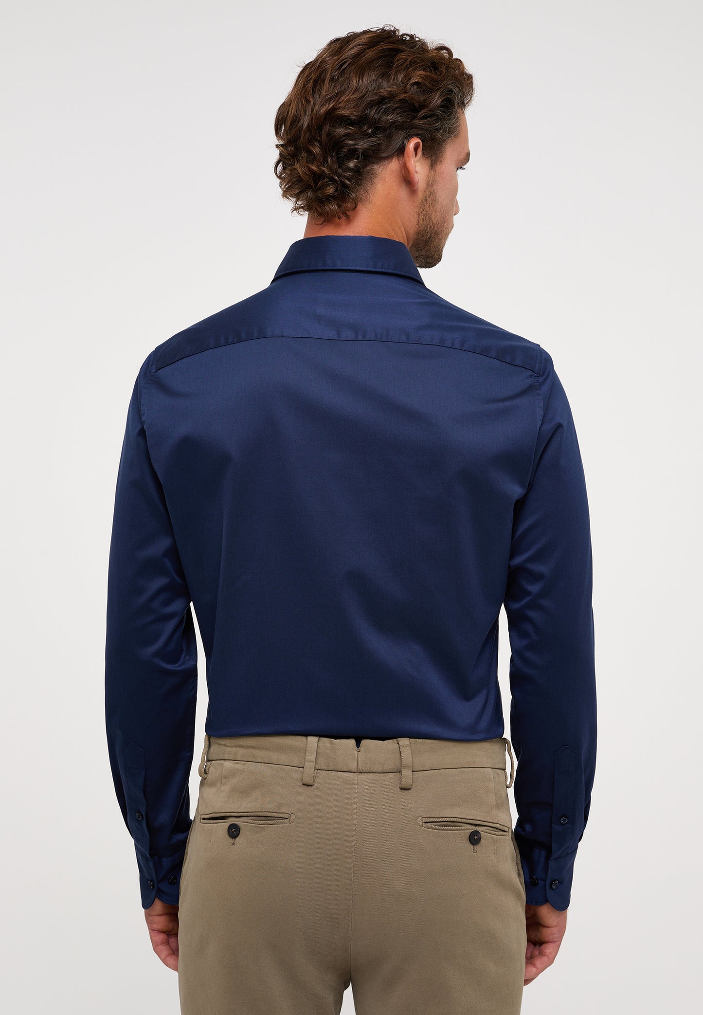 ETERNA LANGARM HEMD SLIM FIT SOFT LUXURY SHIRT NAVY