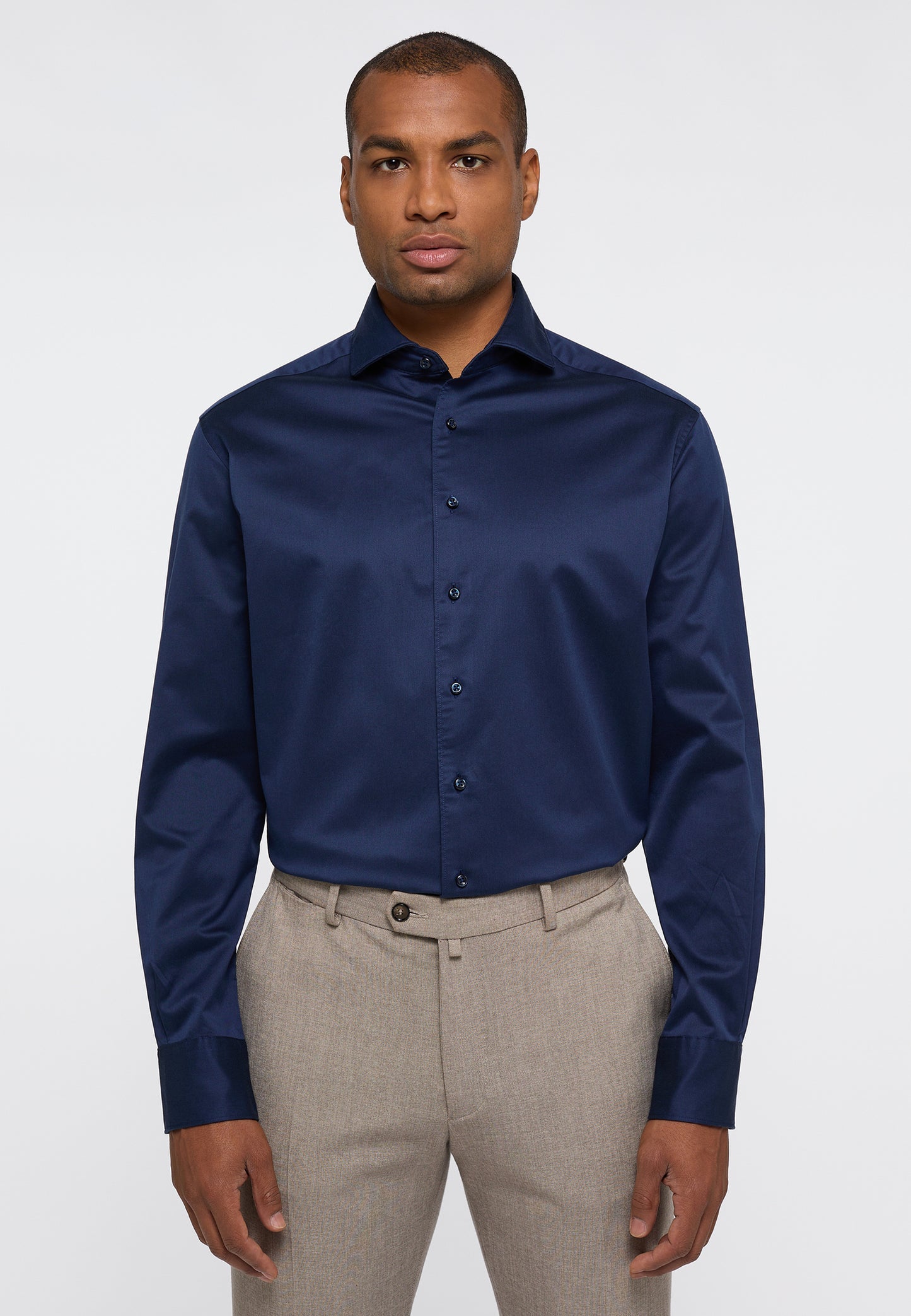 ETERNA LANGARM HEMD MODERN FIT SOFT LUXURY SHIRT NAVY