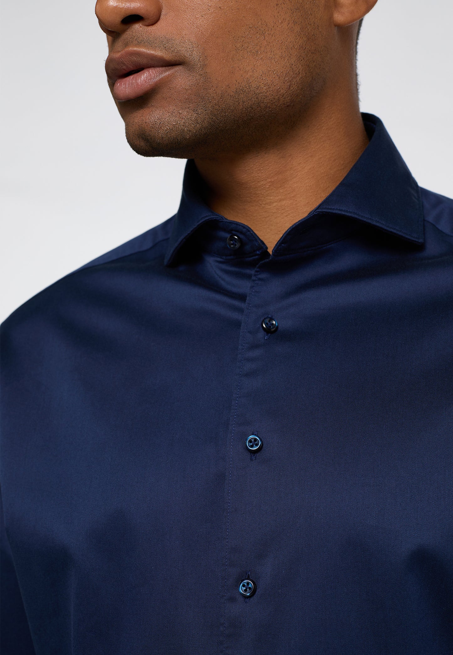 ETERNA LANGARM HEMD MODERN FIT SOFT LUXURY SHIRT NAVY