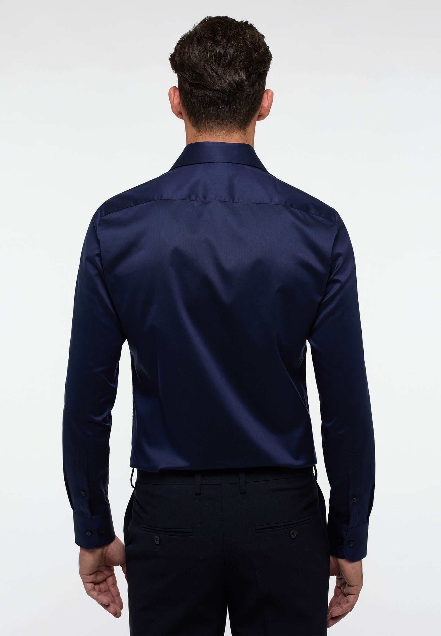 ETERNA LANGARM HEMD LUXURY SHIRT SLIM FIT UNI TWILL MARINE