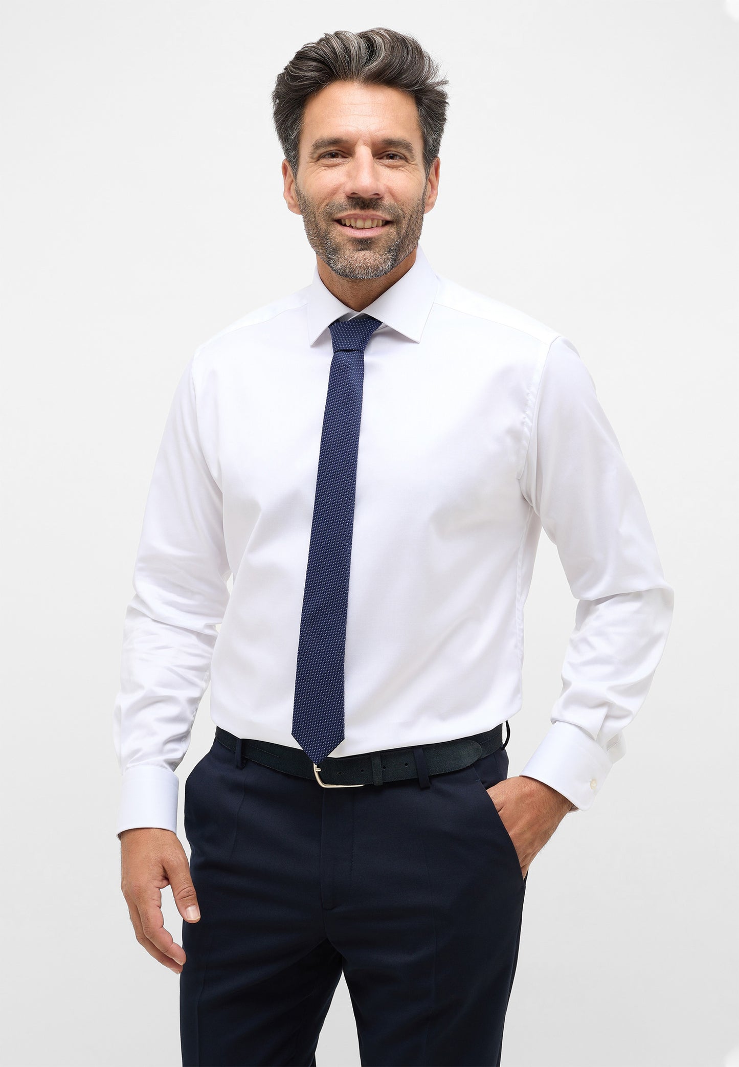 ETERNA LANGARM HEMD LUXURY SHIRT MODERN FIT WEISS