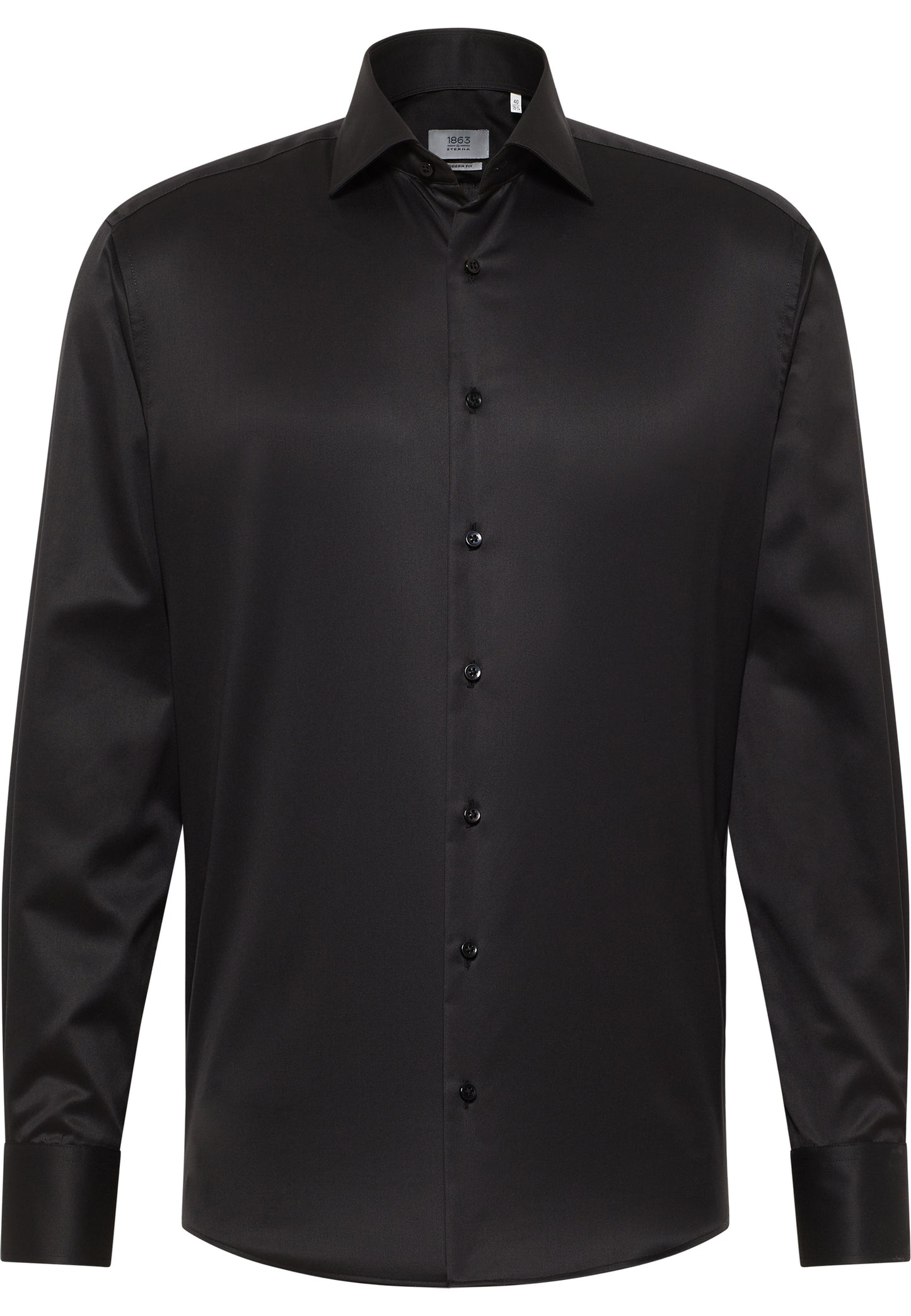ETERNA LANGARM HEMD LUXURY SHIRT MODERN FIT SCHWARZ