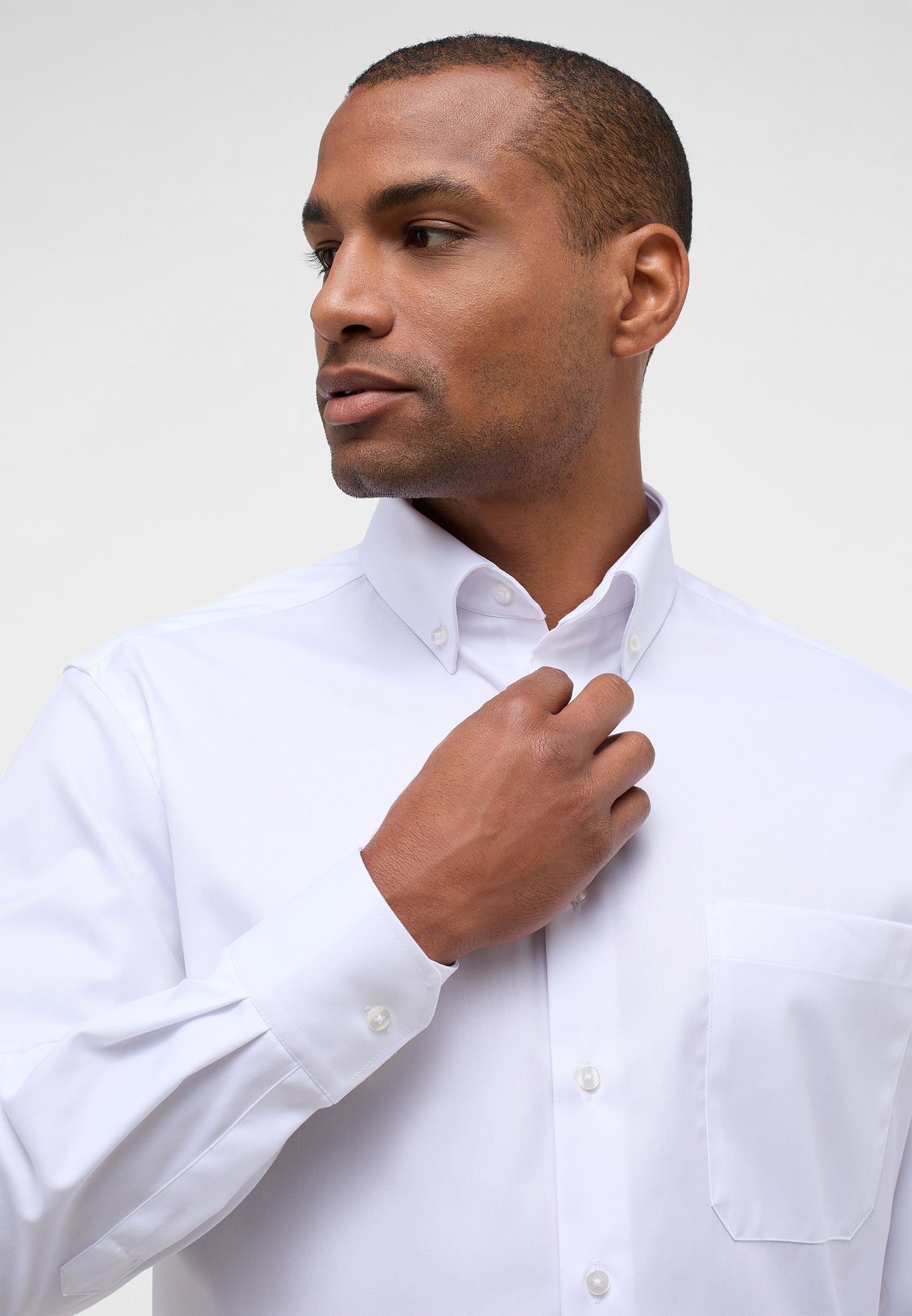 ETERNA LANGARM HEMD COMFORT FIT COVER SHIRT WEISS