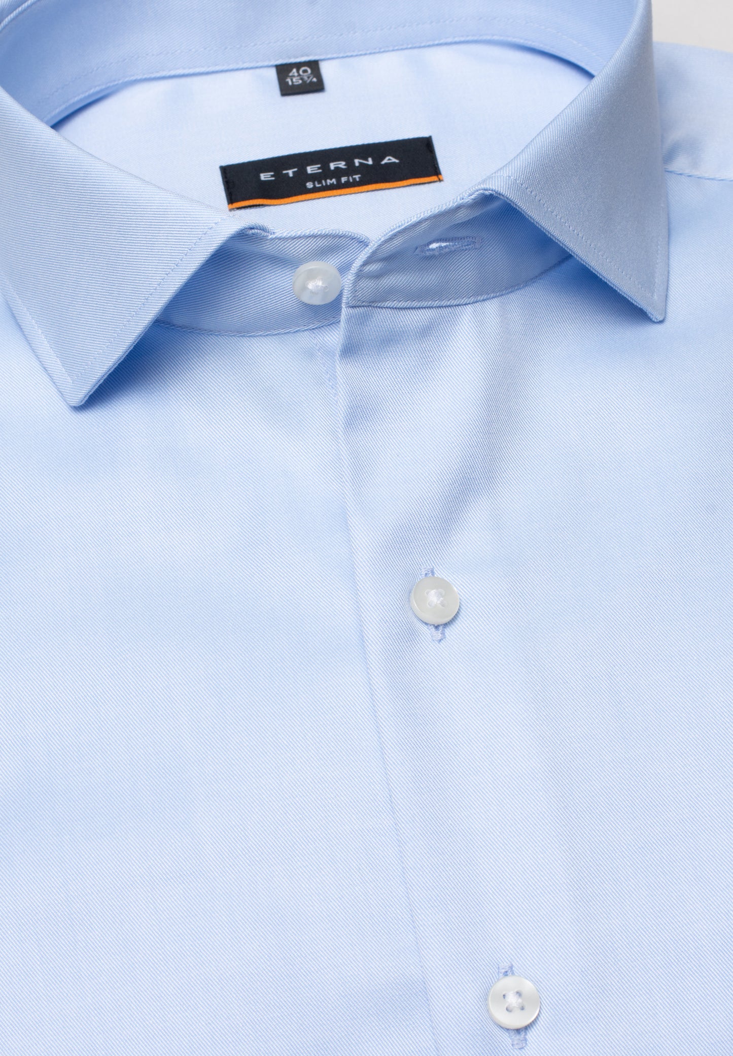 ETERNA LANGARM HEMD SLIM FIT COVER SHIRT TWILL BLAU