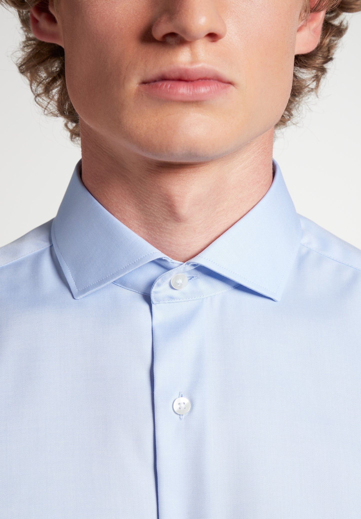 ETERNA LANGARM HEMD SLIM FIT COVER SHIRT TWILL BLAU