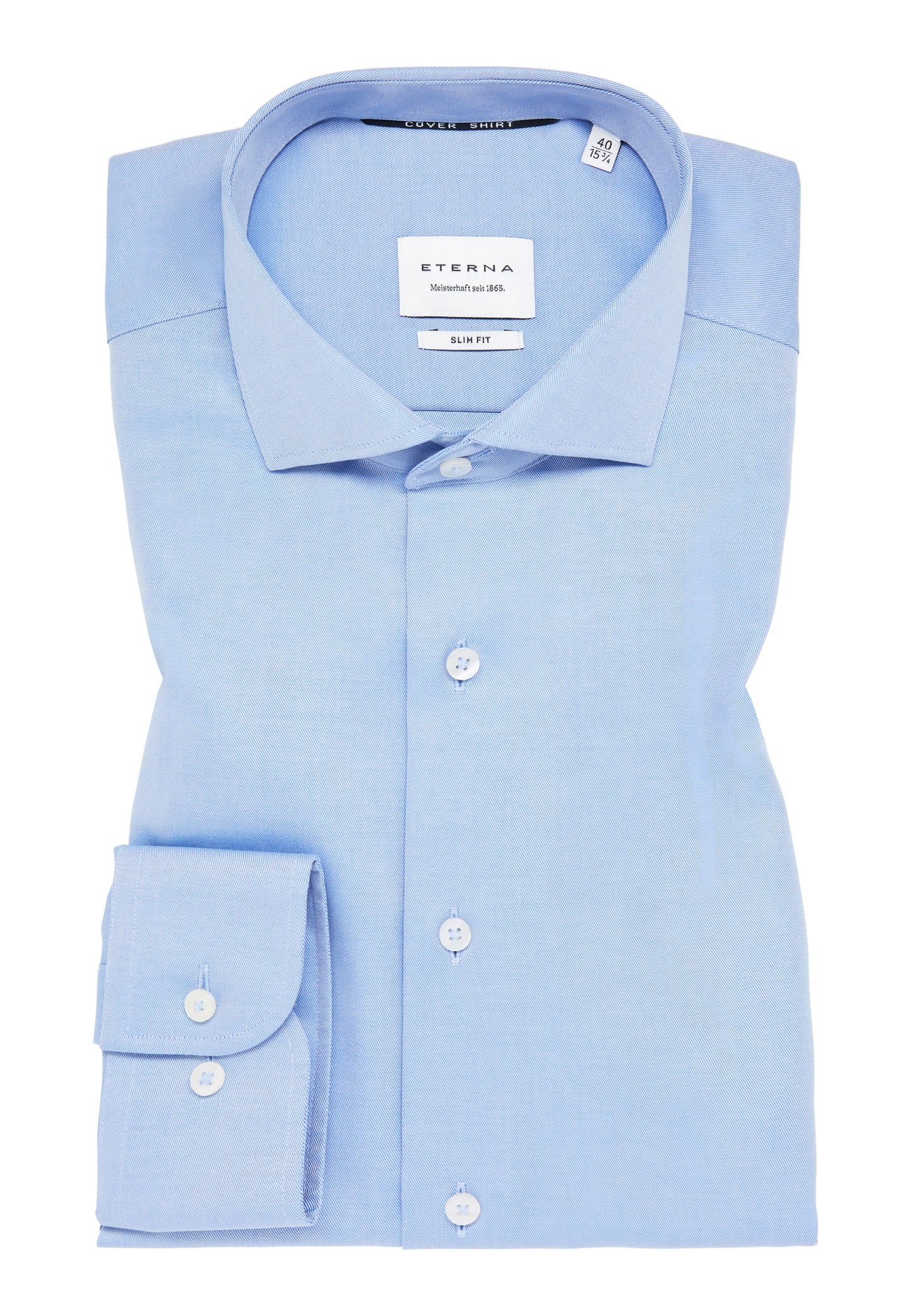 ETERNA LANGARM HEMD SLIM FIT COVER SHIRT TWILL BLAU