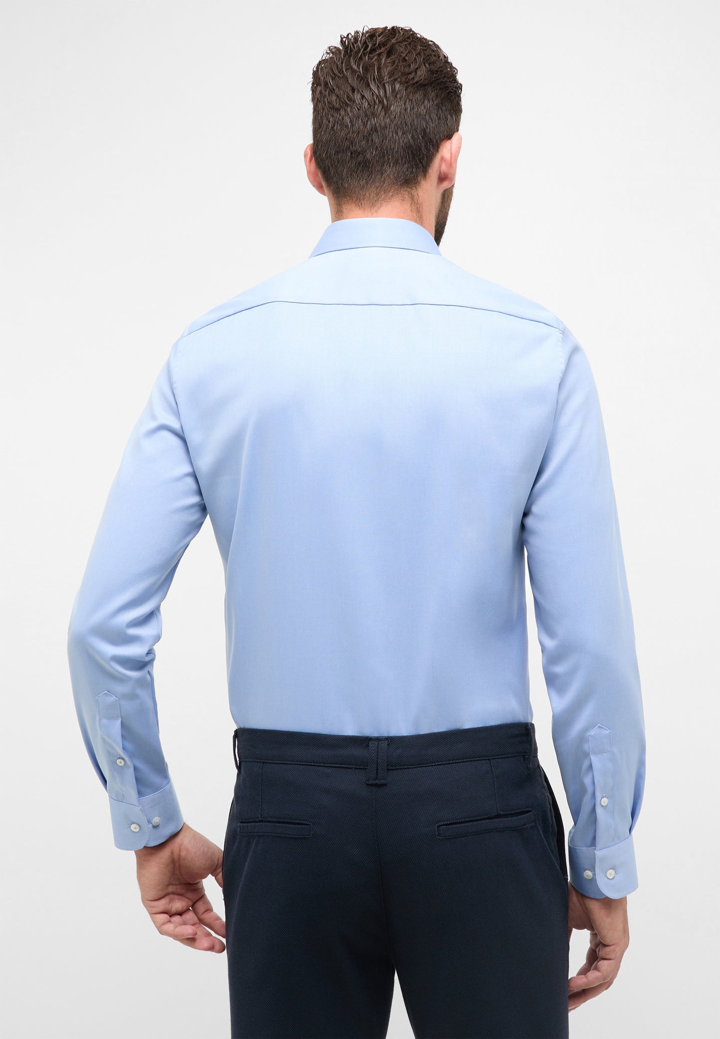 ETERNA LANGARM HEMD SLIM FIT COVER SHIRT TWILL BLAU