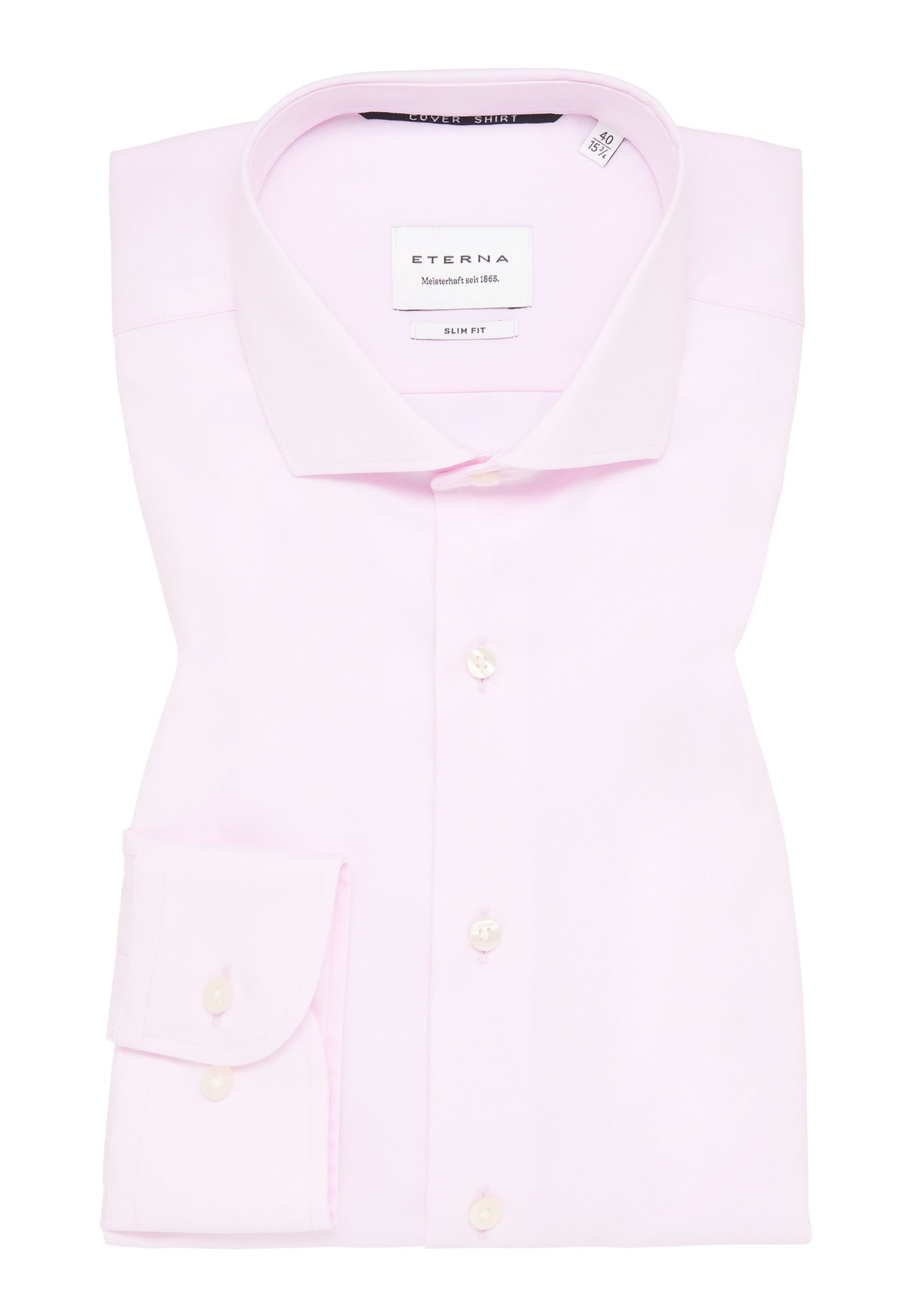 ETERNA LANGARM HEMD SLIM FIT COVER SHIRT TWILL ROSA