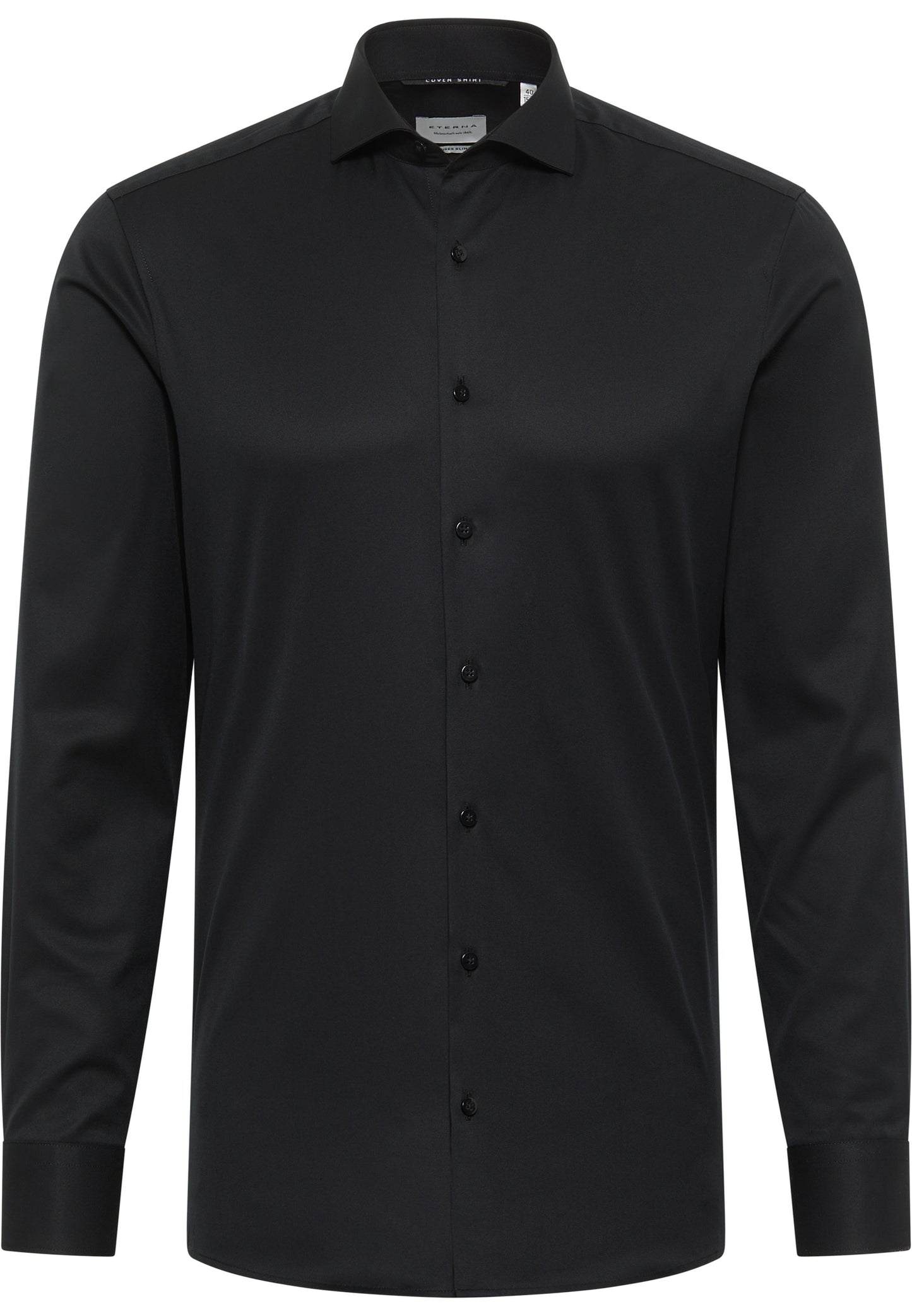 ETERNA LANGARM HEMD SUPER SLIM COVER SHIRT SCHWARZ