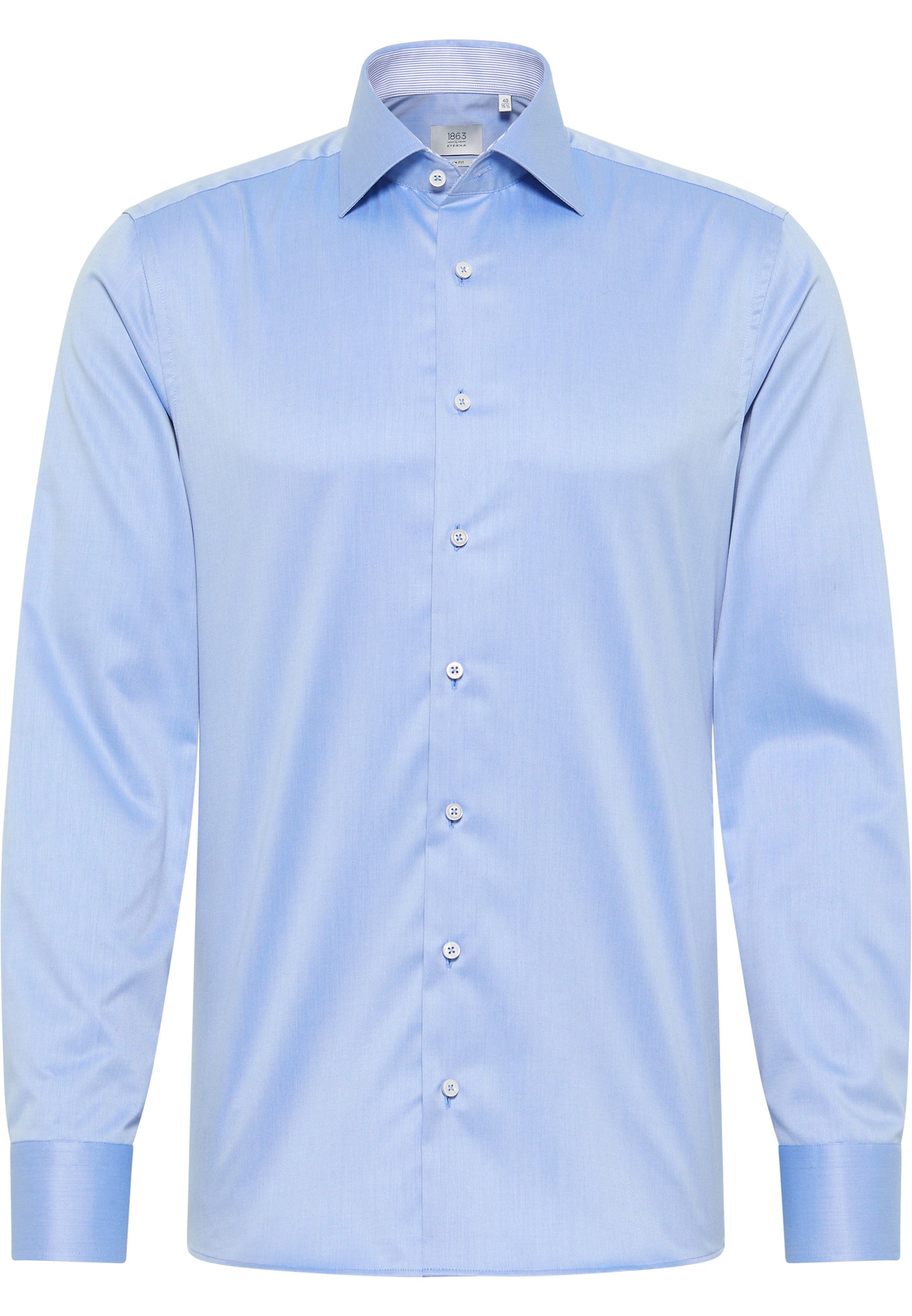 ETERNA LANGARM HEMD LUXURY SHIRT SLIM FIT HELLBLAU MIT PATCHUNG