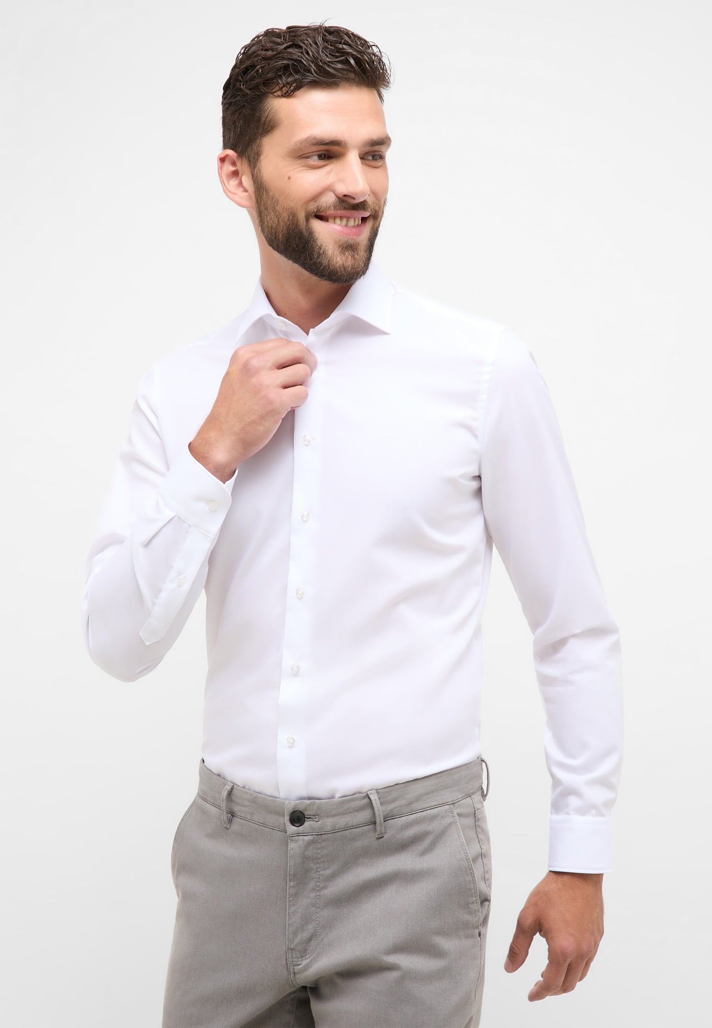 ETERNA LANGARM HEMD SLIM FIT ORIGINAL SHIRT WEISS