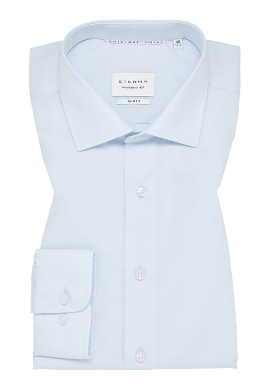 ETERNA LANGARM HEMD SLIM FIT ORIGINAL SHIRT BLAU