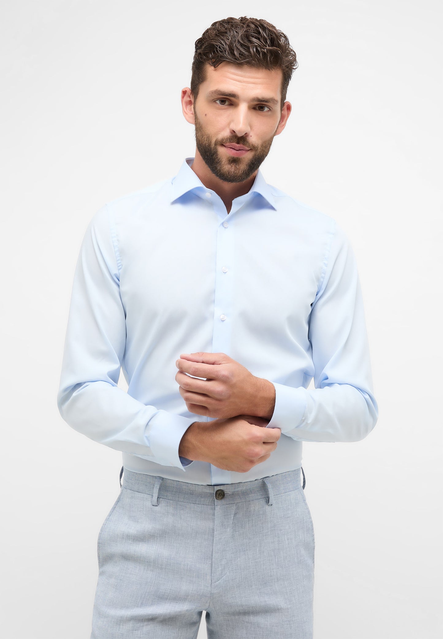 ETERNA LANGARM HEMD SLIM FIT ORIGINAL SHIRT BLAU