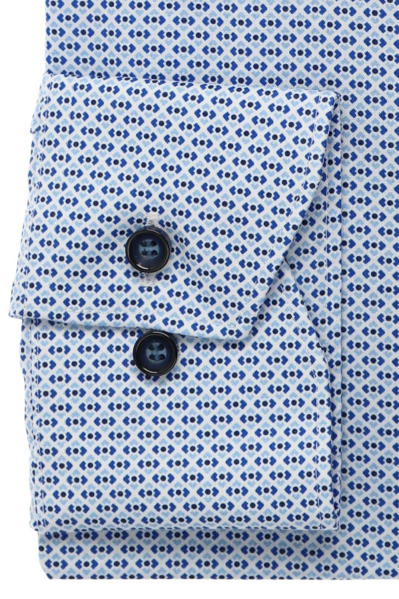 MARVELIS LANGARM HEMD COMFORT FIT HELLBLAU GEMUSTERT