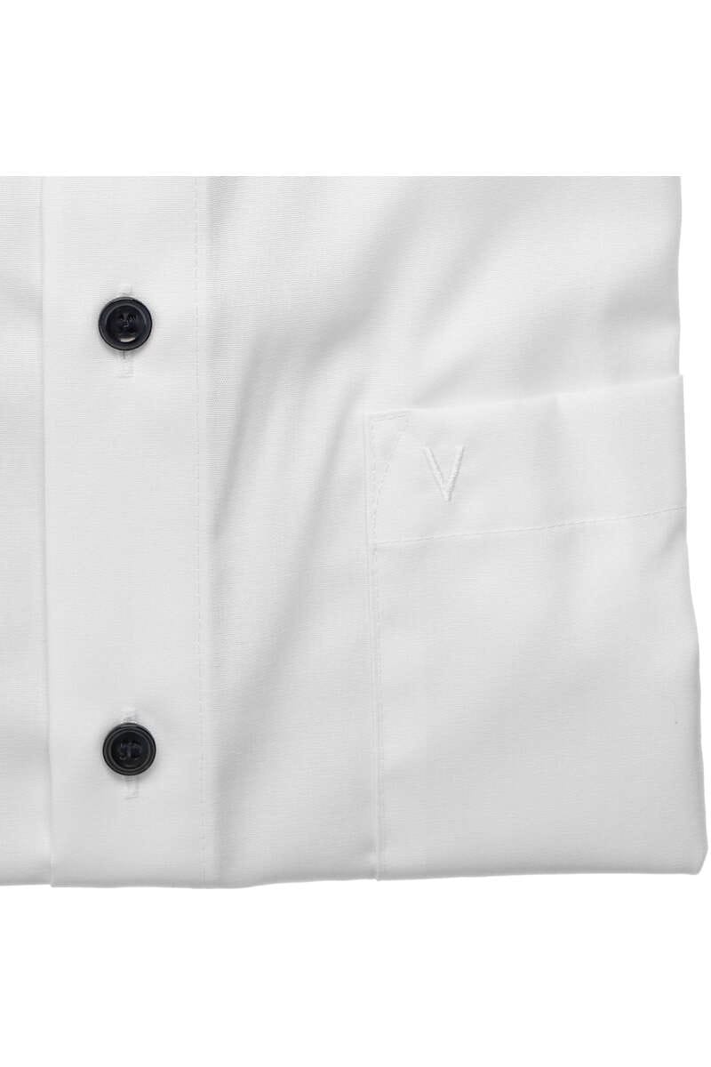MARVELIS KURZARM HEMD MODERN FIT WEISS MIT PATCHUNG