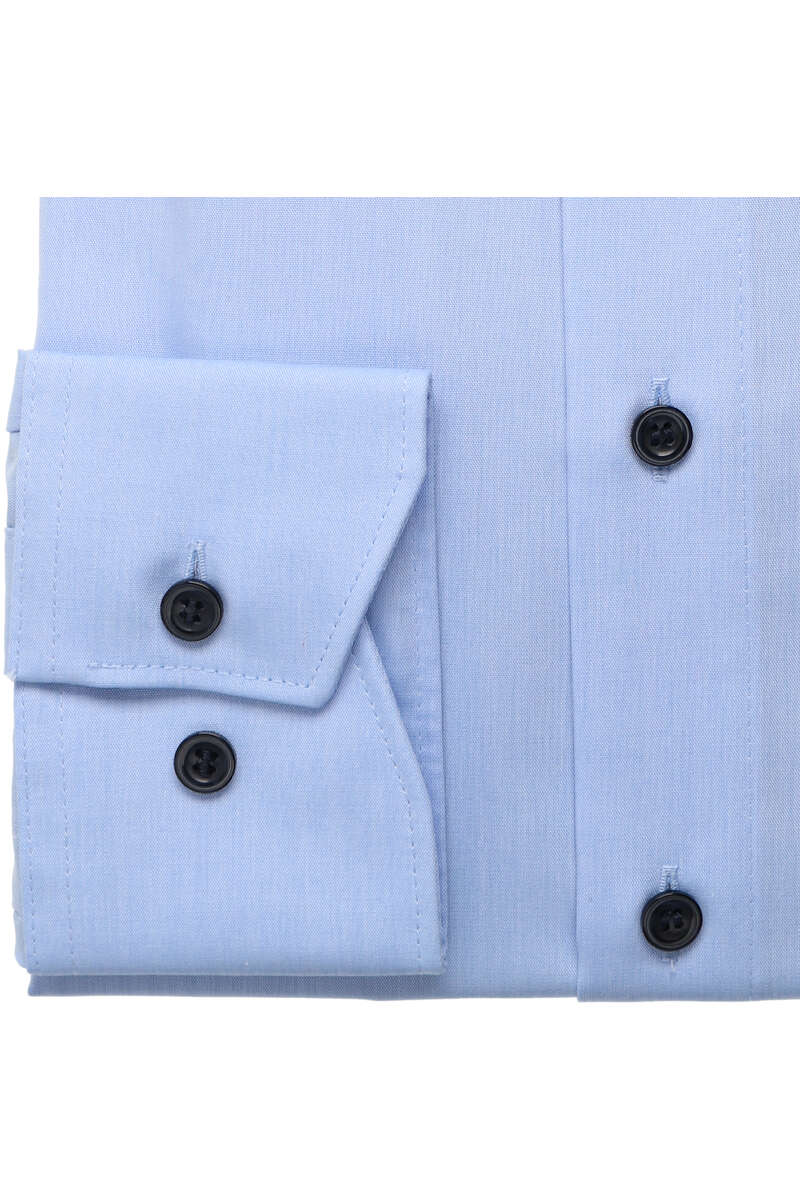 MARVELIS LANGARM HEMD MODERN FIT BLAU MIT PATCHUNG