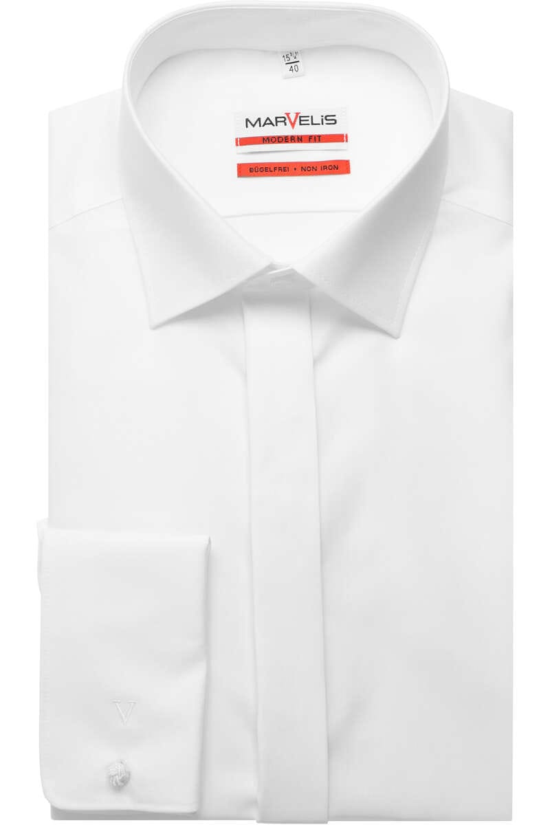 MARVELIS LANGARM HEMD MODERN FIT WEISS