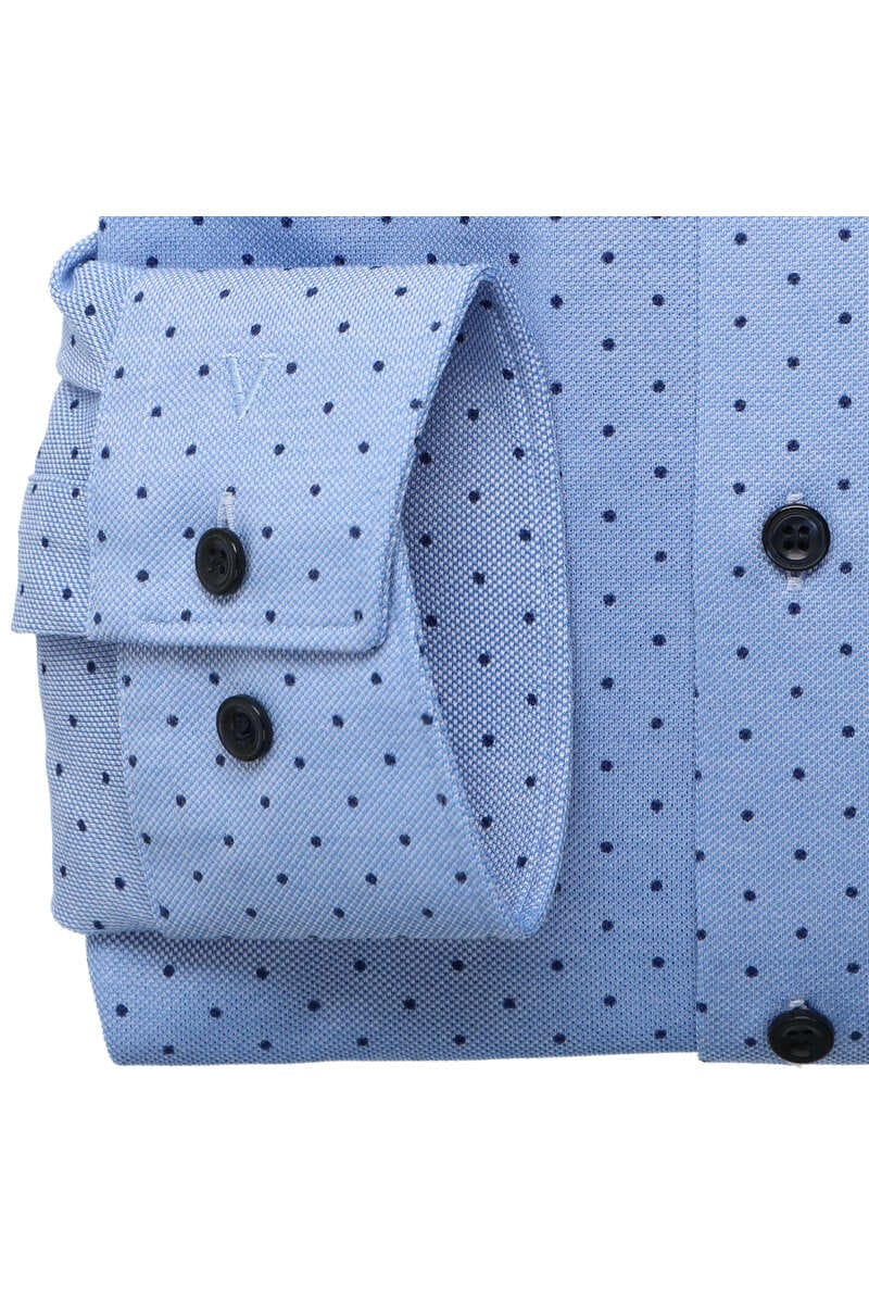 MARVELIS LANGARM HEMD MODERN FIT GEMUSTERT HELLBLAU