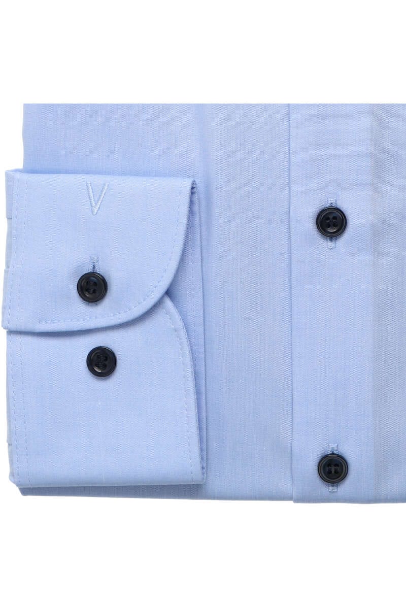 MARVELIS LANGARM HEMD BODY FIT HELLBLAU MIT PATCHUNG