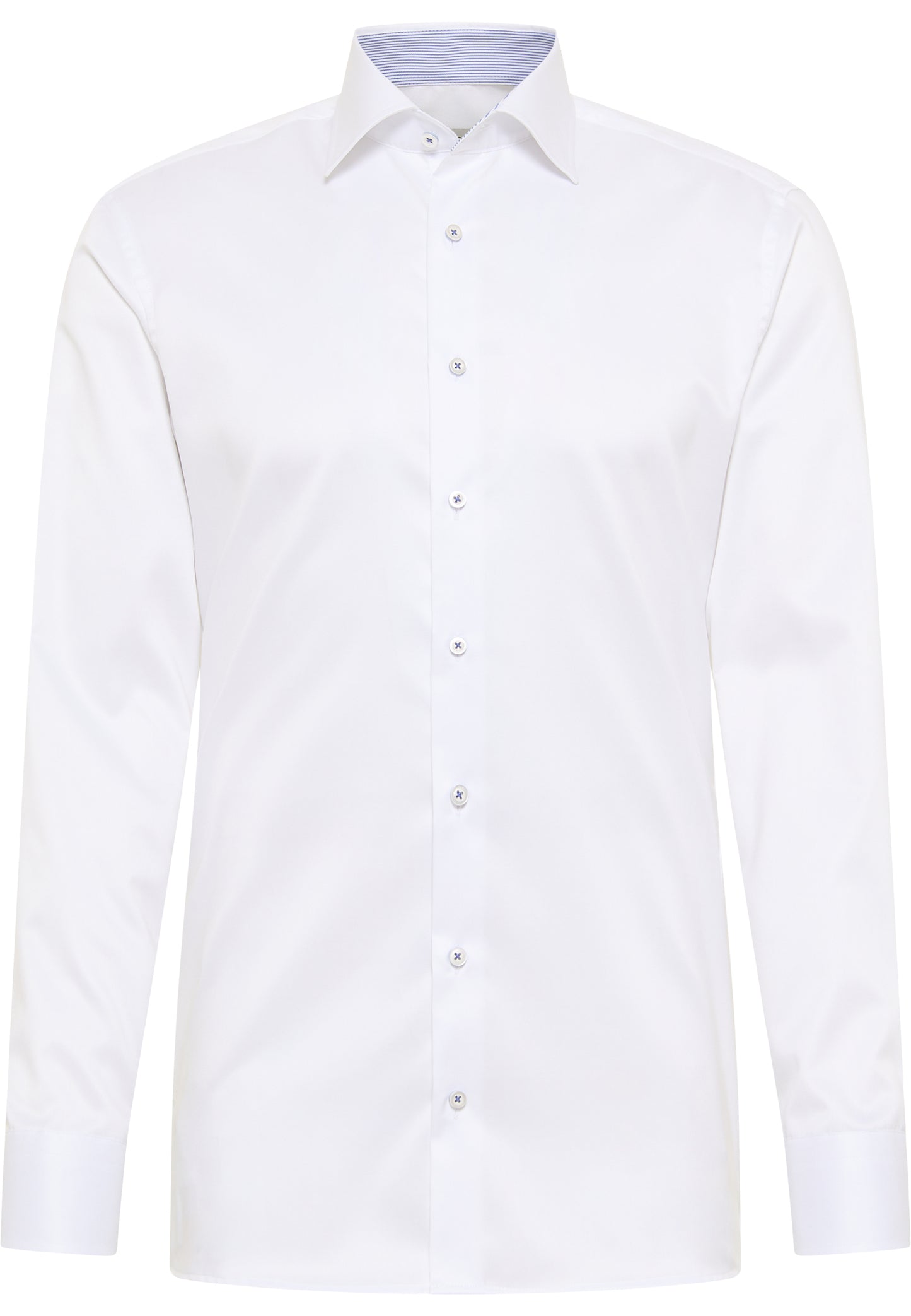 ETERNA LANGARM HEMD LUXURY SHIRT SLIM FIT WEISS MIT PATCHUNG