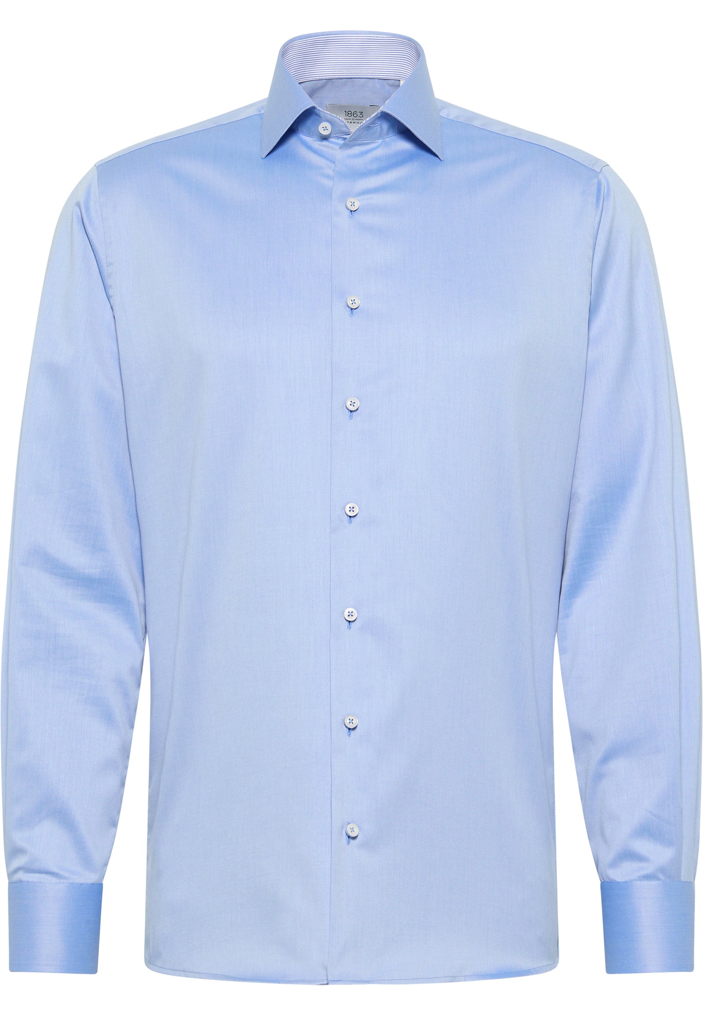 ETERNA LANGARM HEMD LUXURY SHIRT MODERN FIT BLAU MIT PATCHUNG