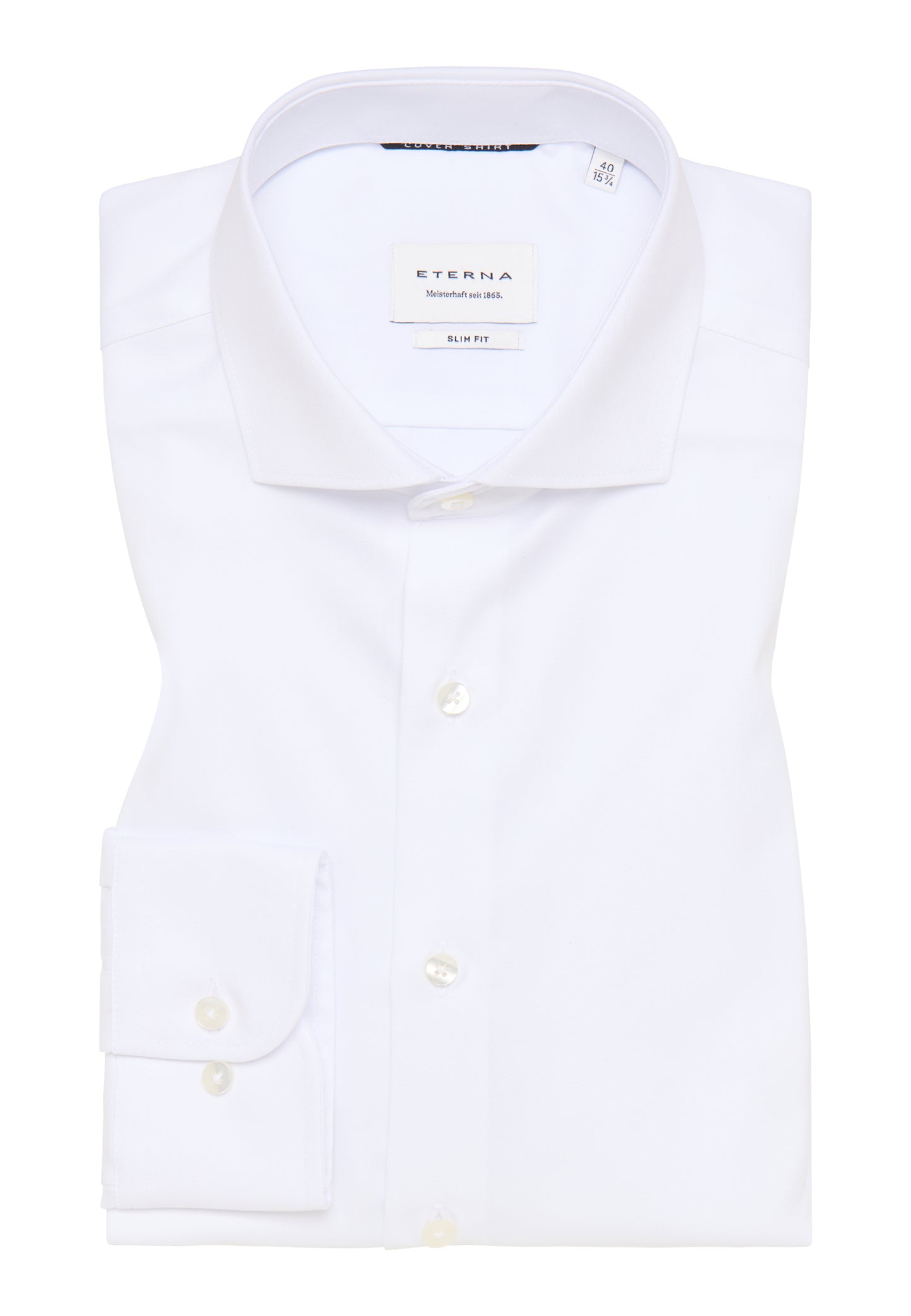 ETERNA LANGARM HEMD SLIM FIT COVER SHIRT TWILL WEISS