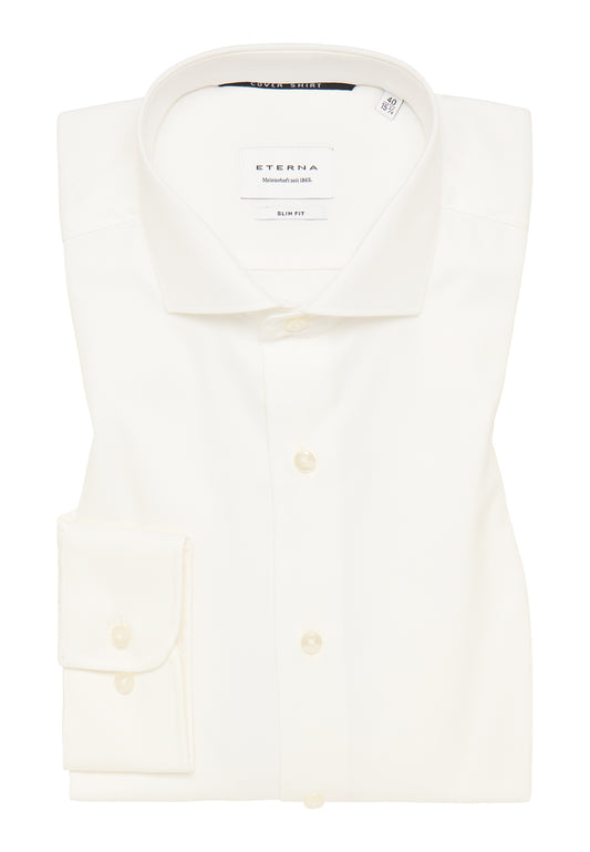 ETERNA LANGARM HEMD SLIM FIT COVER SHIRT TWILL BEIGE