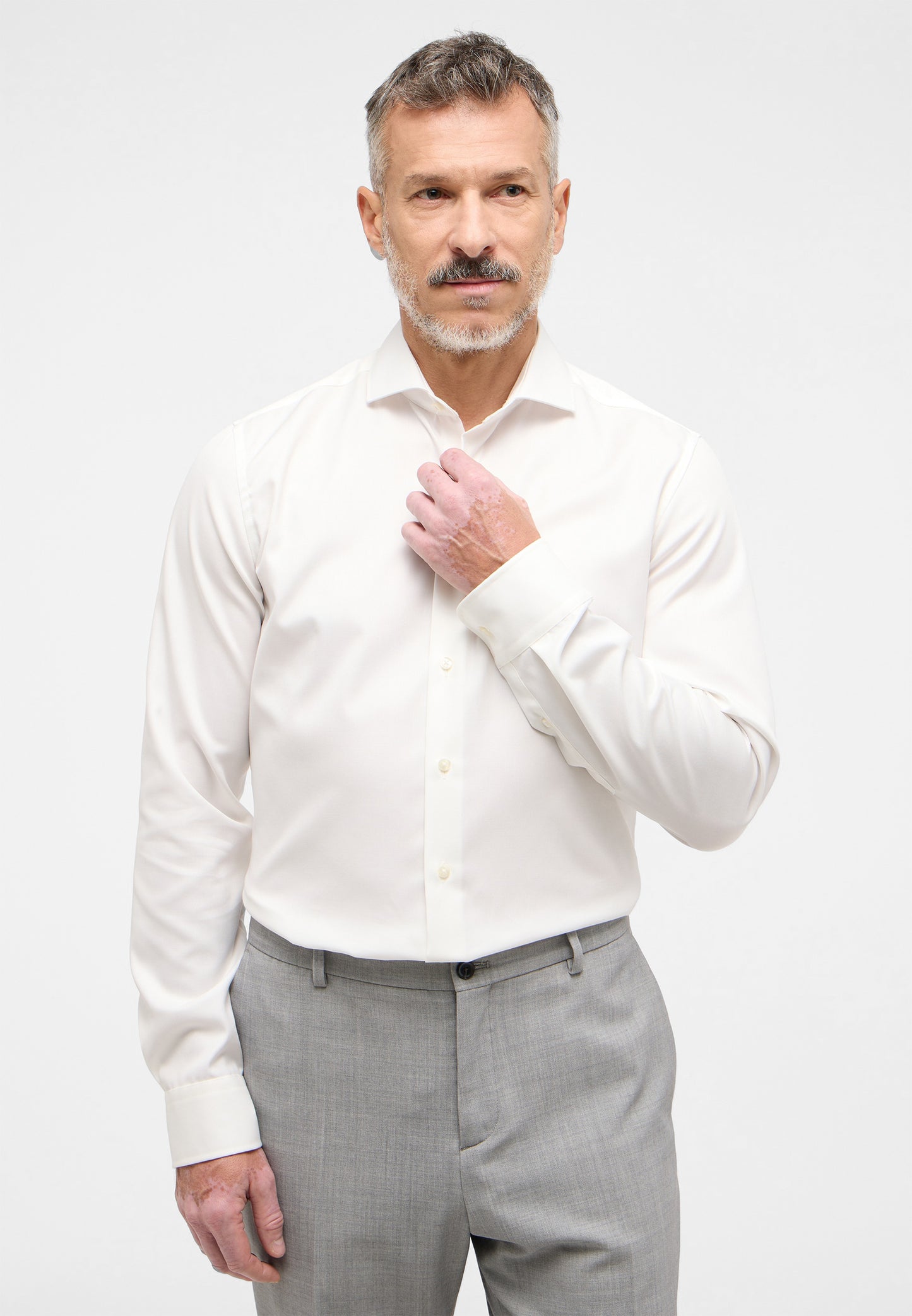 ETERNA LANGARM HEMD SLIM FIT COVER SHIRT TWILL BEIGE