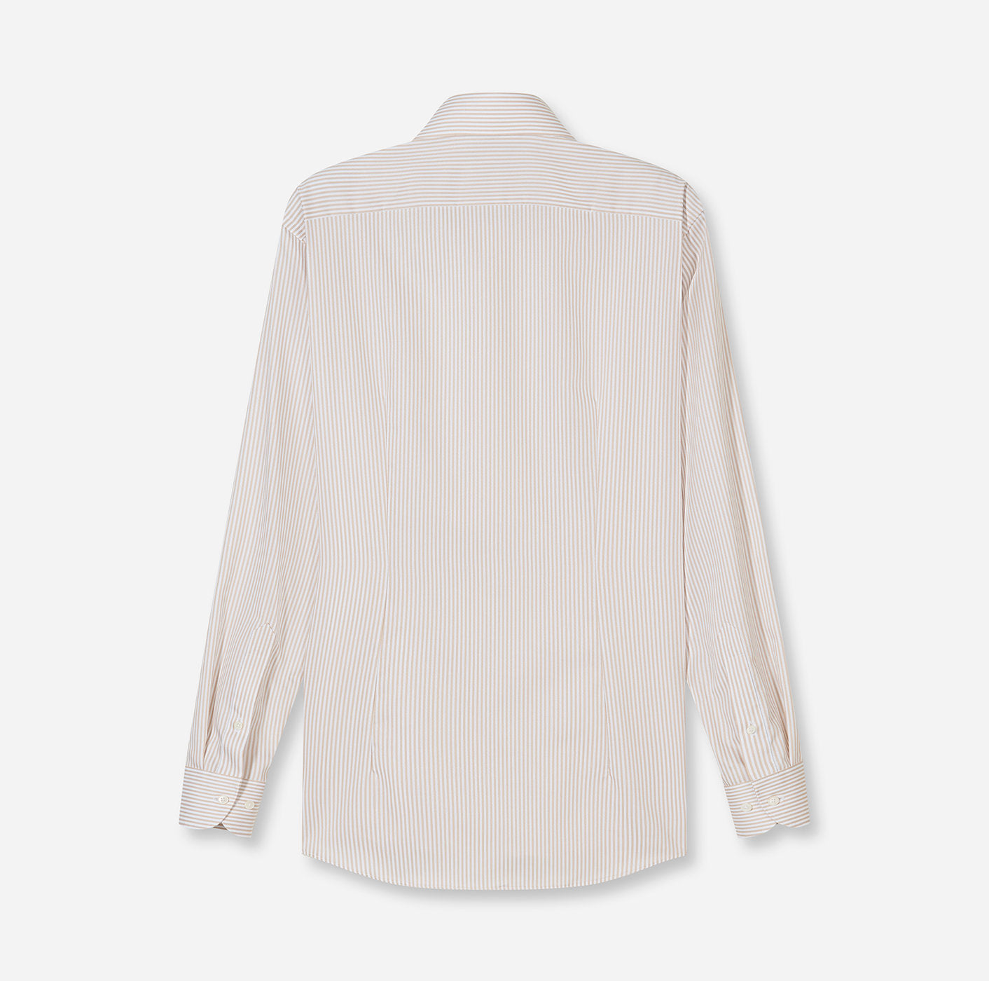 OLYMP LUXOR MODERN FIT TWILL LANGARM HEMD BEIGE GESTREIFT
