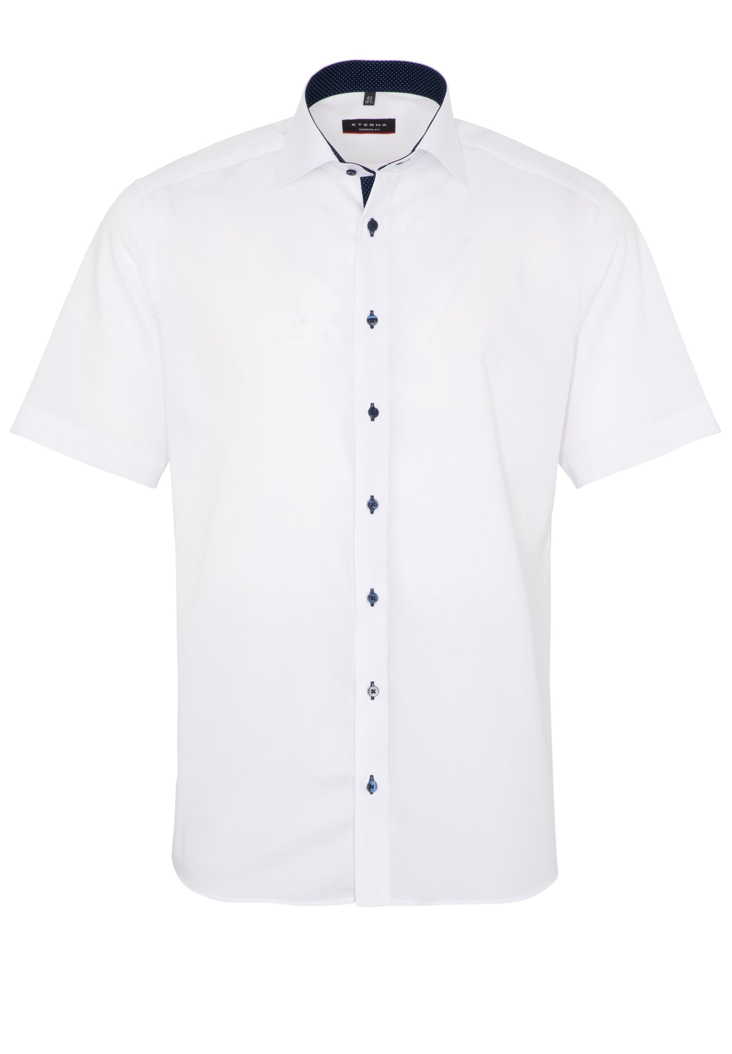 ETERNA KURZARM HEMD MODERN FIT FEIN OXFORD WEISS