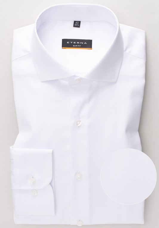 ETERNA LANGARM HEMD SLIM FIT COVER SHIRT WEISS