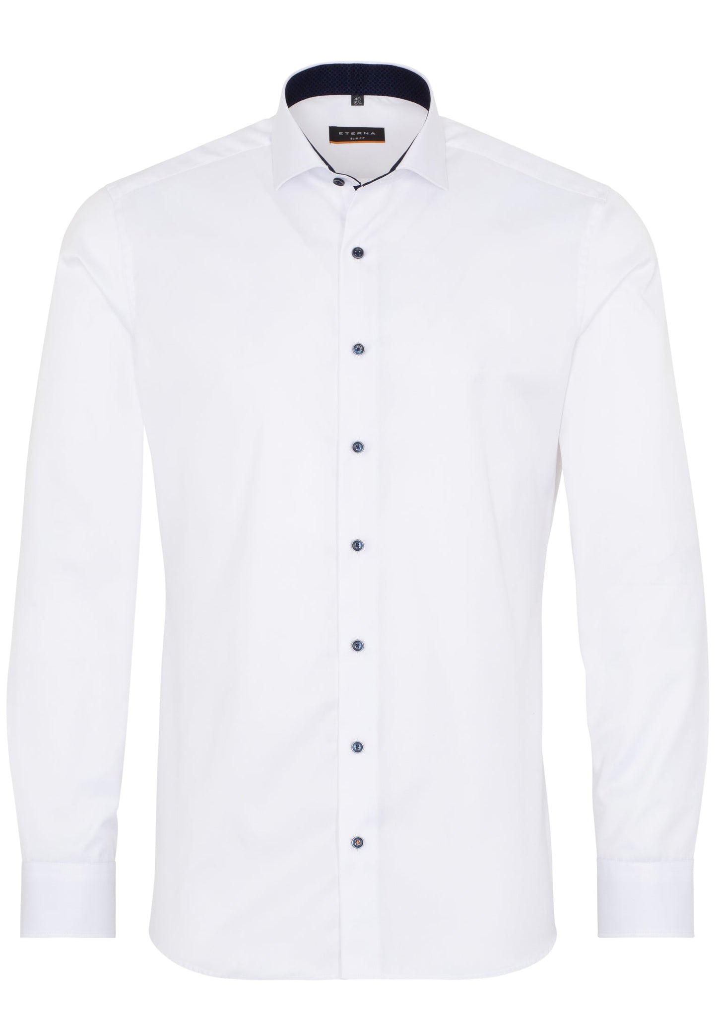 ETERNA LANGARM HEMD SLIM FIT COVER SHIRT WEISS MIT PATCHUNG