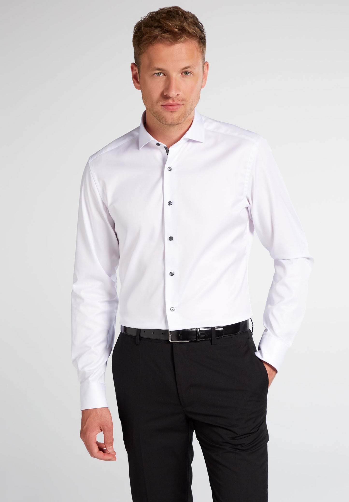 ETERNA LANGARM HEMD SLIM FIT COVER SHIRT WEISS