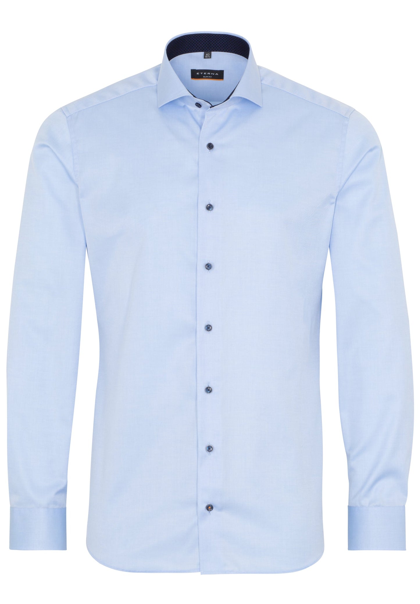 ETERNA LANGARM HEMD SLIM FIT COVER SHIRT BLAU MIT PATCHUNG