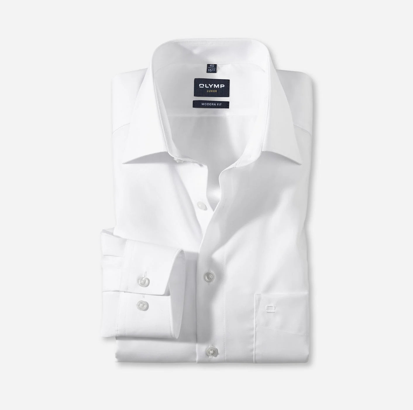 OLYMP UNI LANGARM HEMD MODERN FIT WEISS