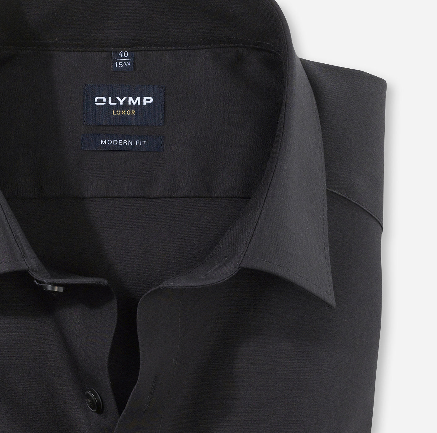 OLYMP UNI LANGARM HEMD MODERN FIT SCHWARZ