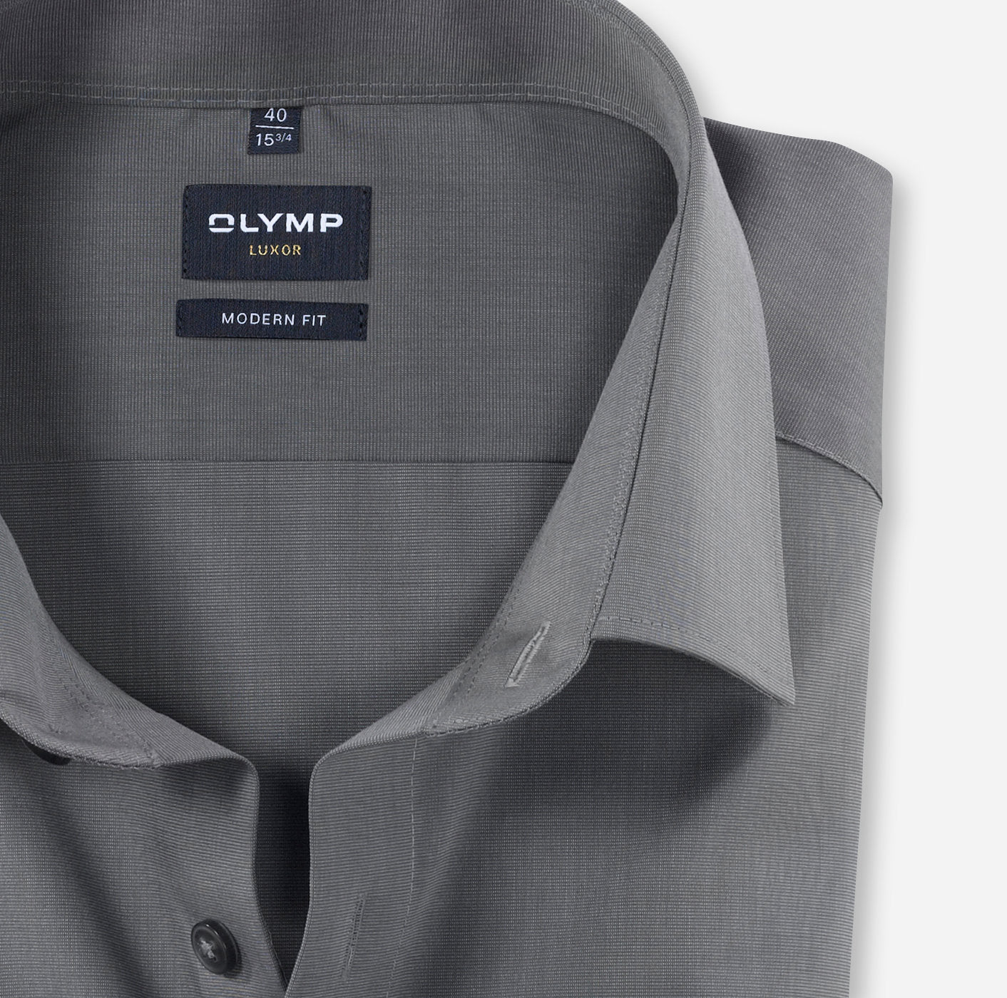 OLYMP FIL Á FIL LANGARM HEMD MODERN FIT MITTELGRAU