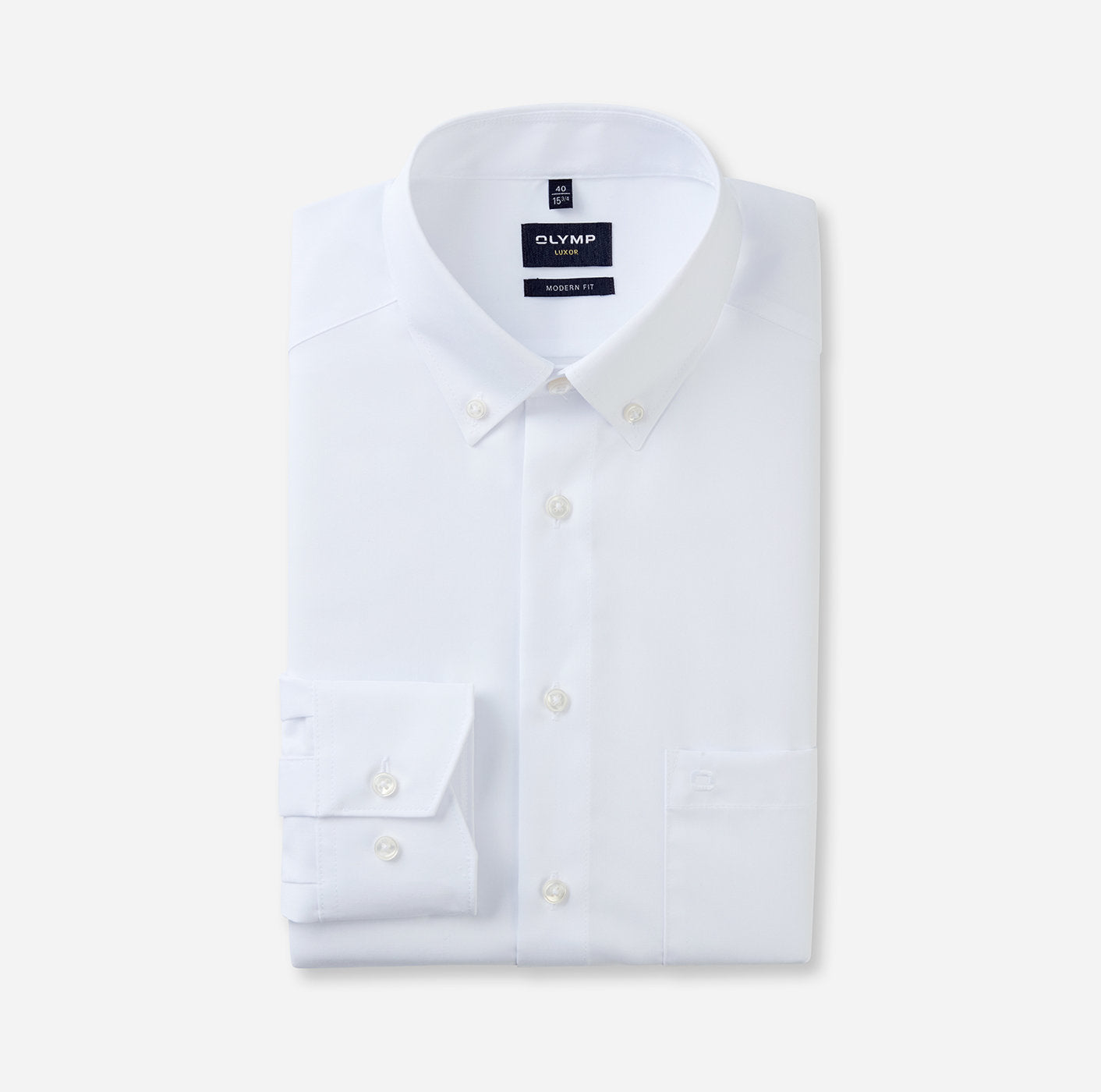 OLYMP UNI LANGARM HEMD MODERN FIT WEISS