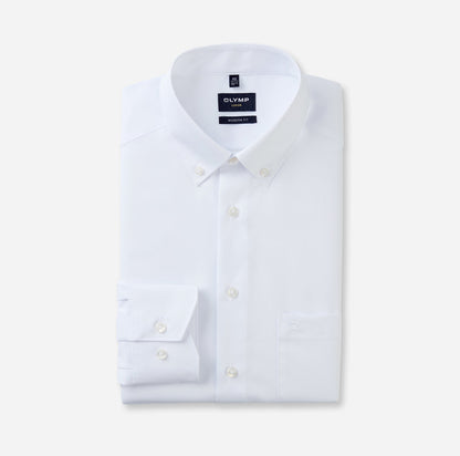 OLYMP UNI LANGARM HEMD MODERN FIT WEISS