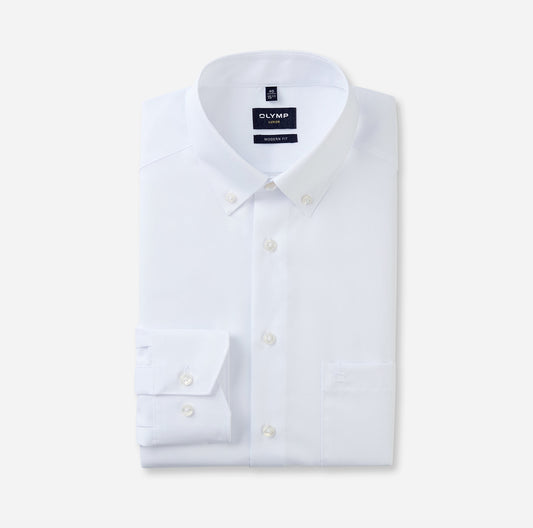 OLYMP UNI LANGARM HEMD MODERN FIT WEISS
