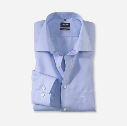 OLYMP CHAMBRAY LANGARM HEMD MODERN FIT BLAU