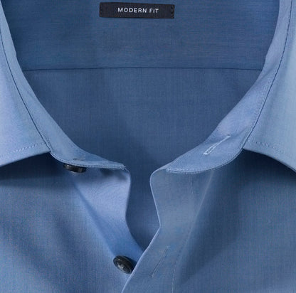 OLYMP CHAMBRAY LANGARM HEMD MODERN FIT BLAU
