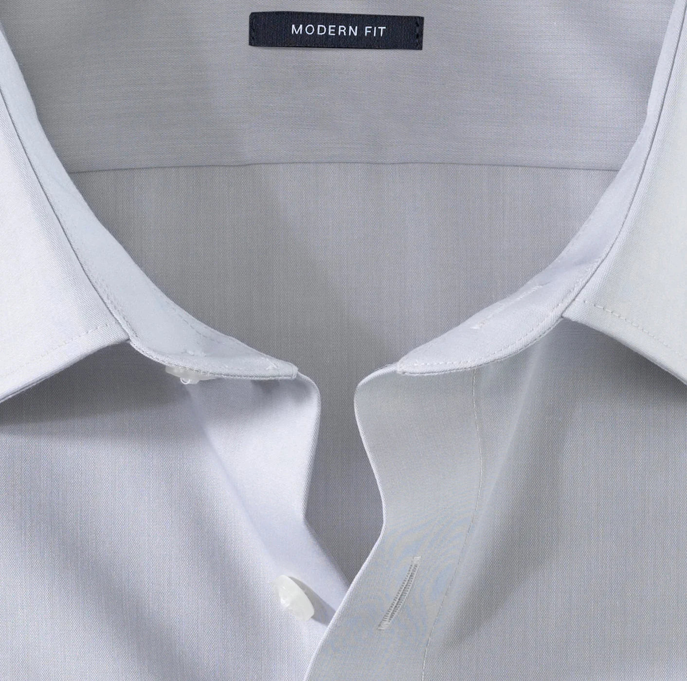 OLYMP CHAMBRAY LANGARM HEMD MODERN FIT SILBERGRAU