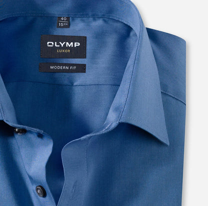 OLYMP CHAMBRAY LANGARM HEMD MODERN FIT INDIGO