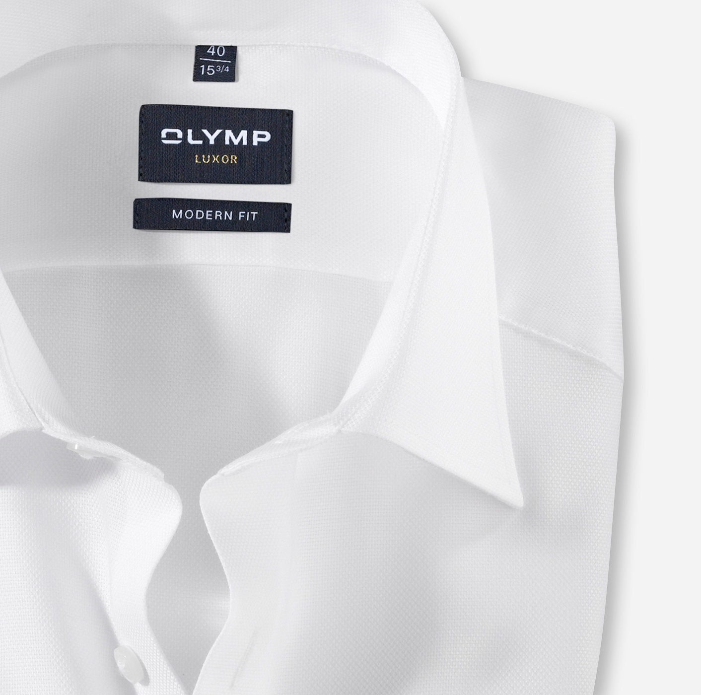 OLYMP NATTÉ LANGARM HEMD MODERN FIT WEISS