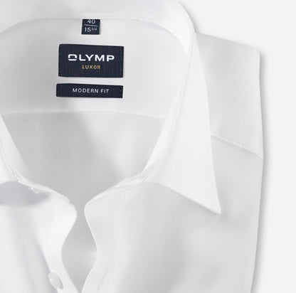 OLYMP NATTÉ LANGARM HEMD MODERN FIT WEISS
